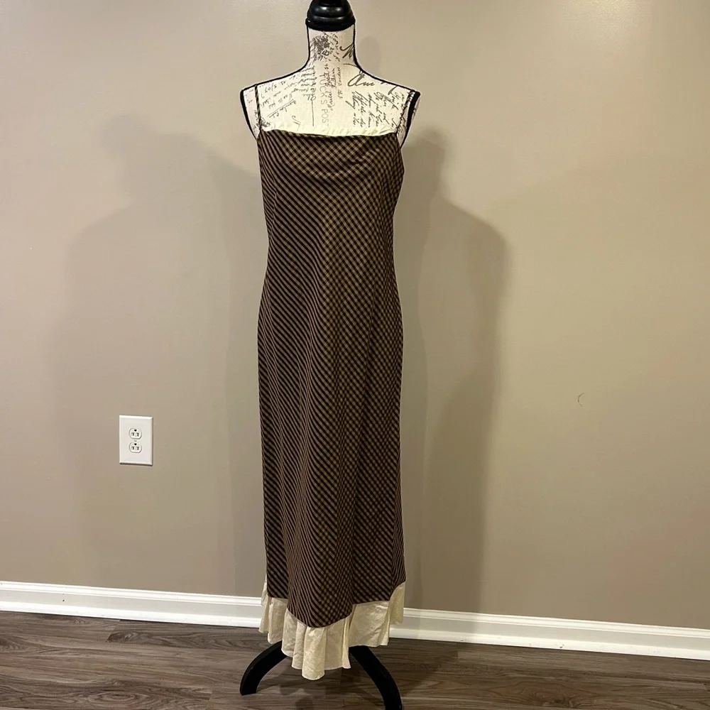 ANTONIO MELANI Brown and Cream Dress - Picture 5 of 12
